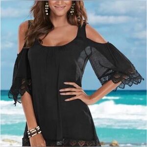 Venus cold shoulder swim coverup